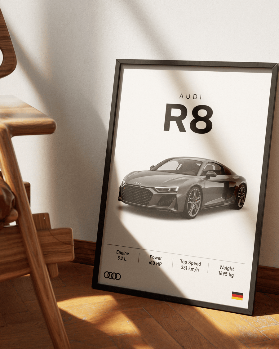 Audi R8 2.0 poster styled room photo 3