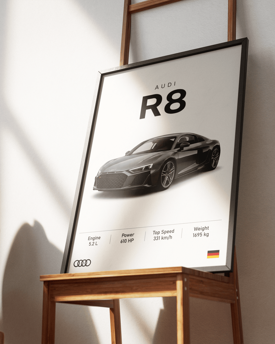 Audi R8 2.0 poster styled room photo 4