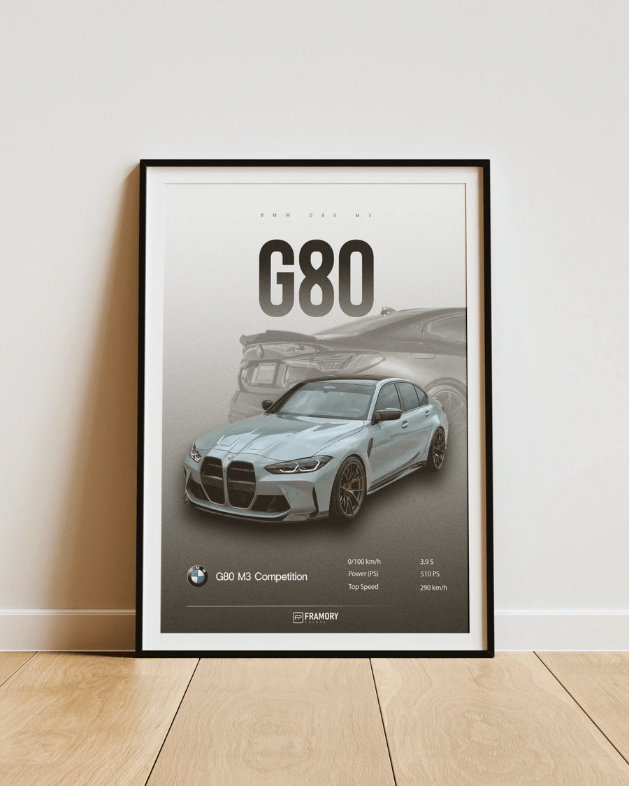 BMW G80 M3 CS poster styled room photo 2