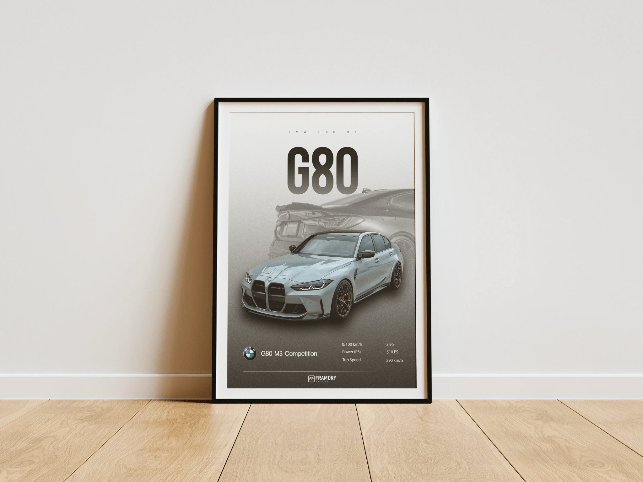 BMW G80 M3 CS poster styled room photo 2