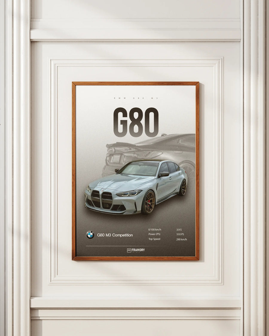 BMW G80 M3 CS poster styled room photo 4