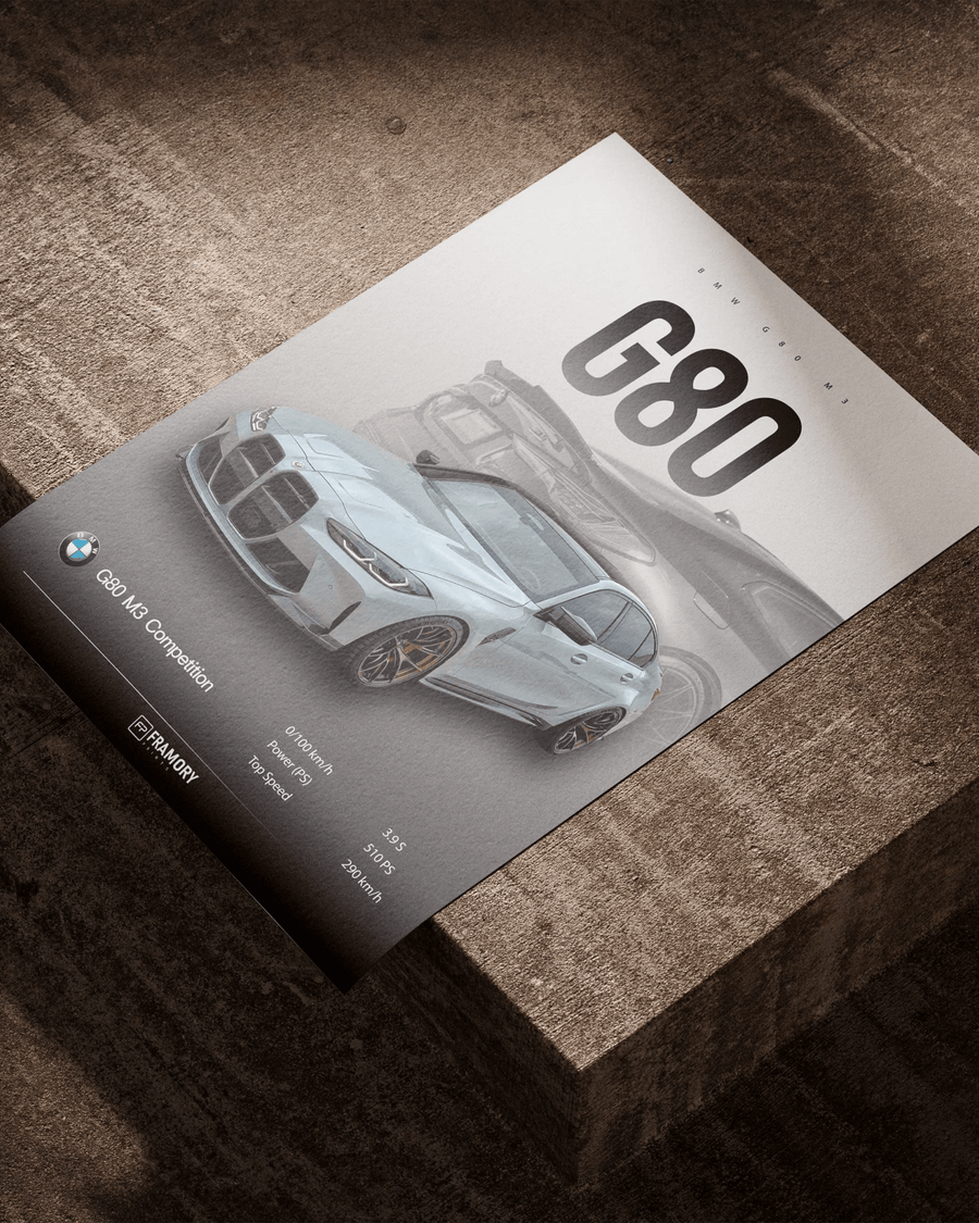 BMW G80 M3 CS poster styled room photo 5