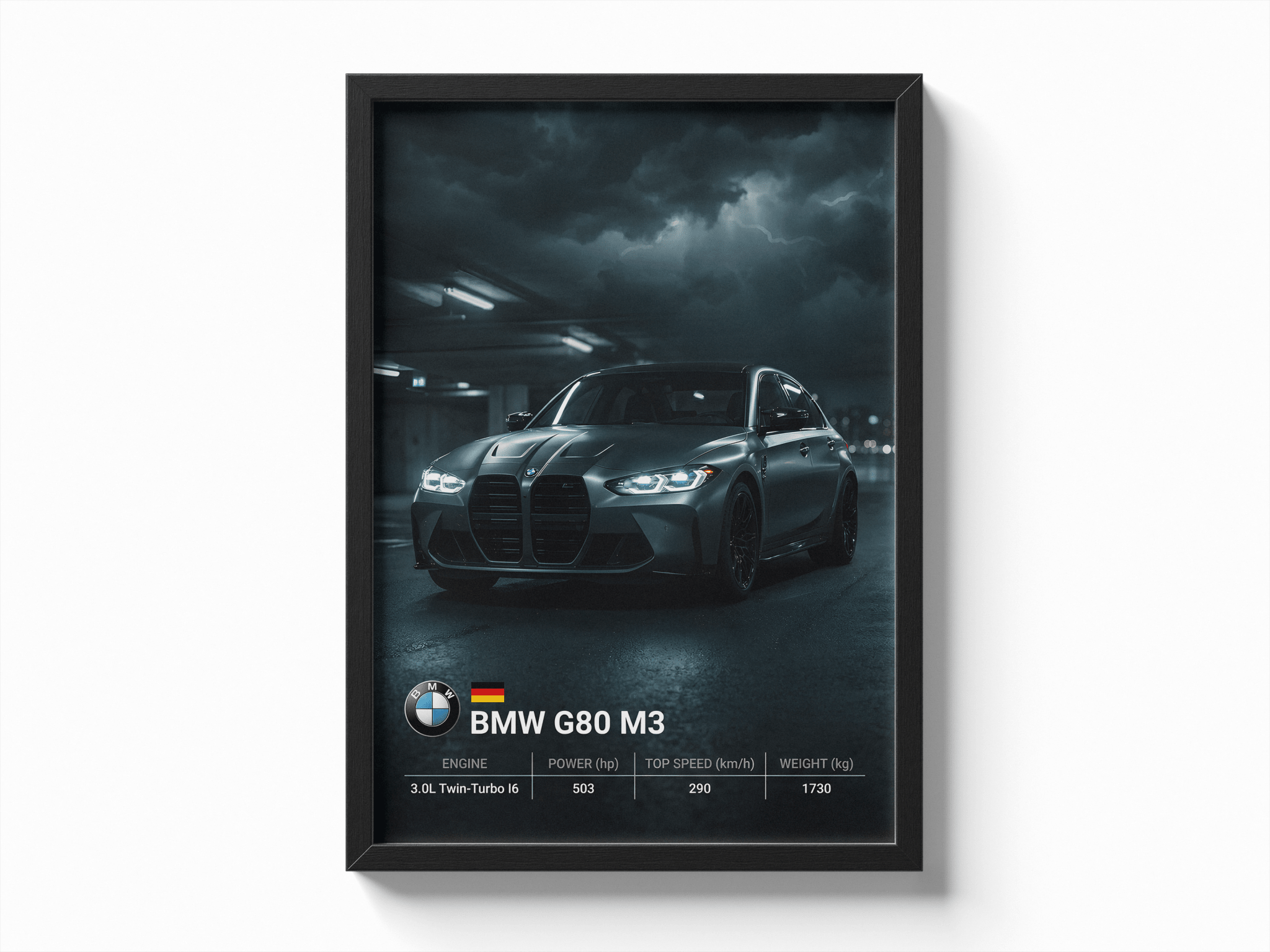 BMW G80 M3 Street poster — Framory Prints