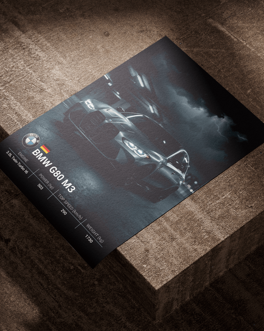 BMW G80 M3 Street poster styled room photo 3