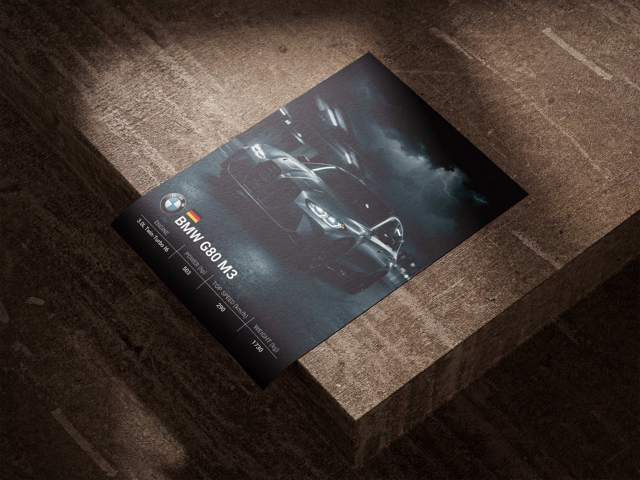 BMW G80 M3 Street poster styled room photo 3