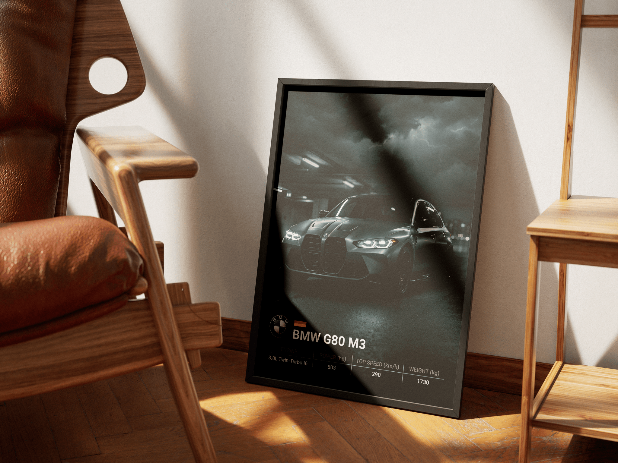 BMW G80 M3 Street poster styled room photo 4