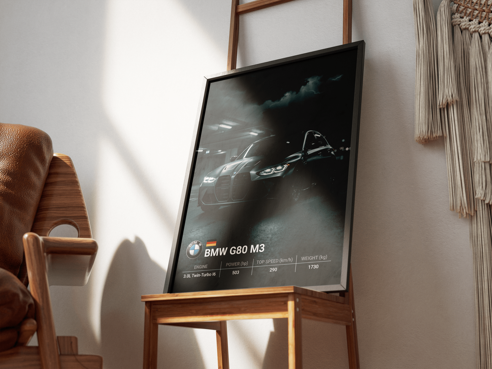 BMW G80 M3 Street poster styled room photo 5