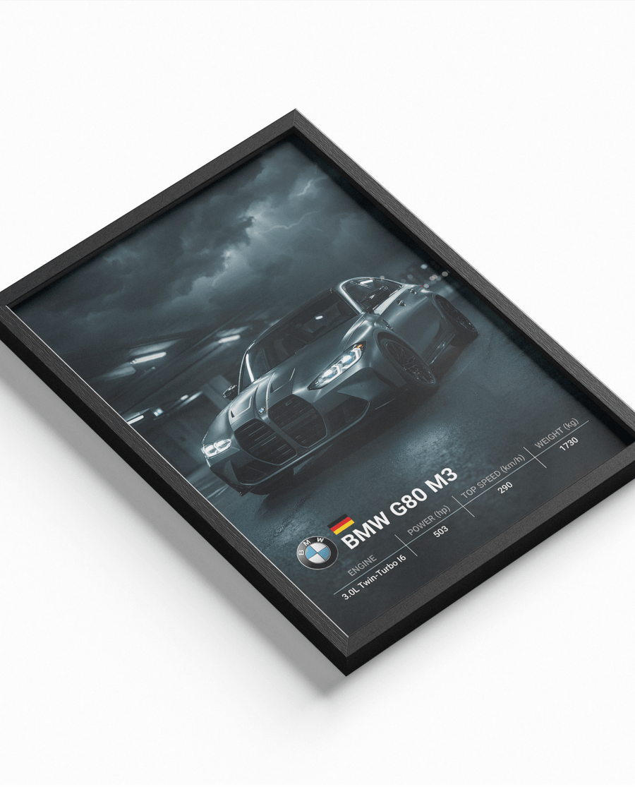BMW G80 M3 Street poster styled room photo 1