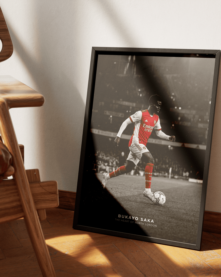 Bukayo Saka poster styled room photo 6