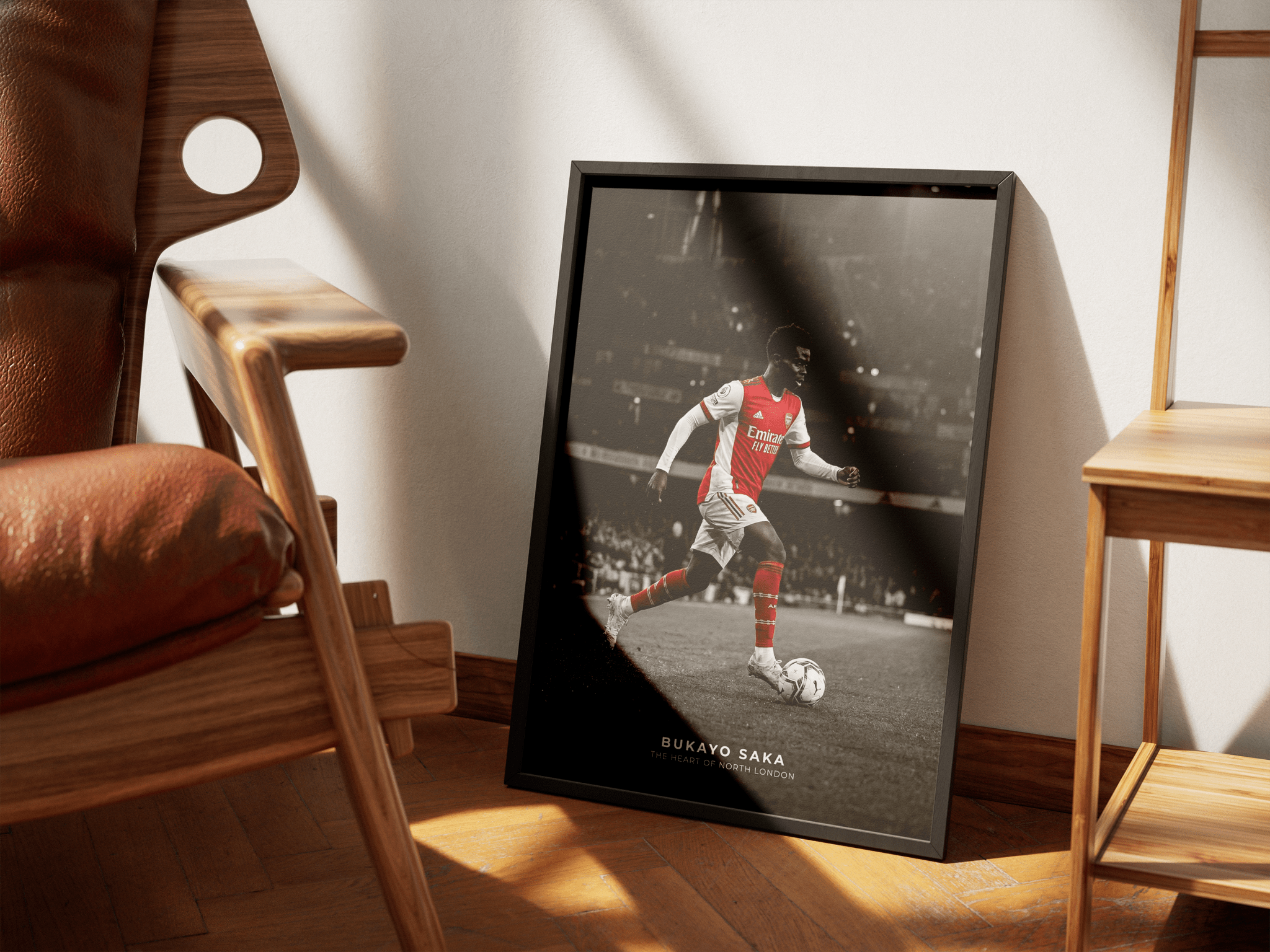Bukayo Saka poster styled room photo 6
