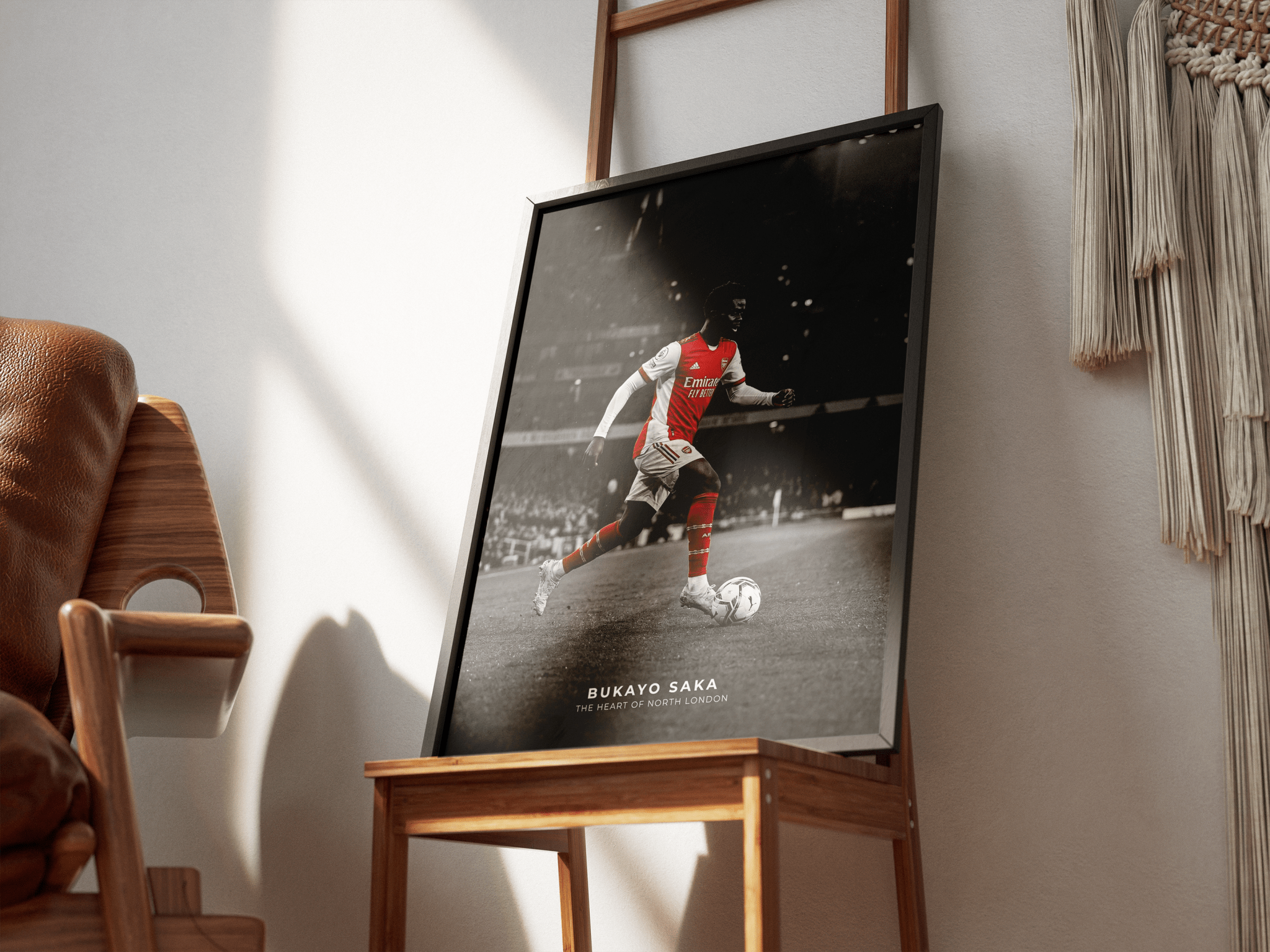 Bukayo Saka poster styled room photo 7
