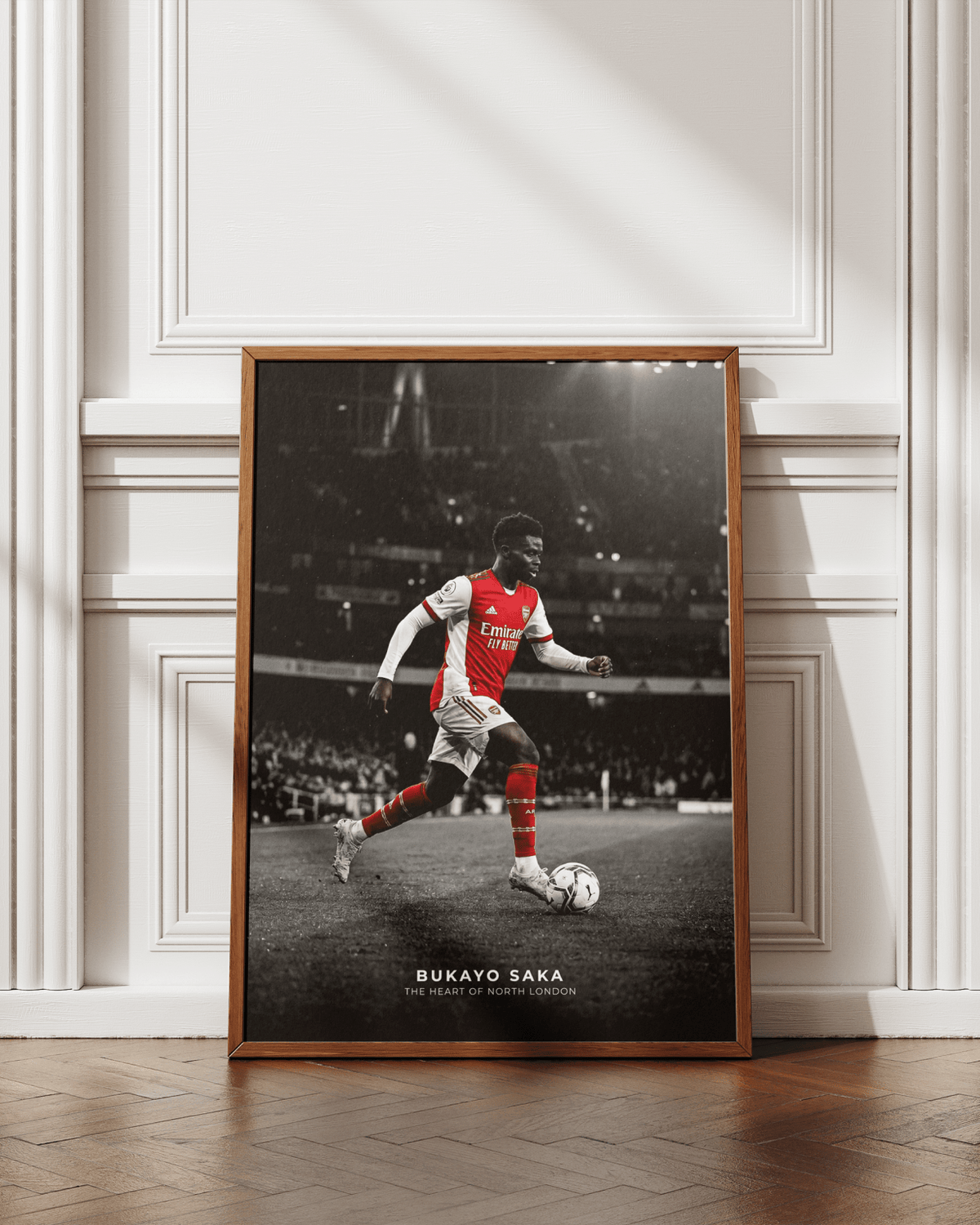 Bukayo Saka poster styled room photo 2