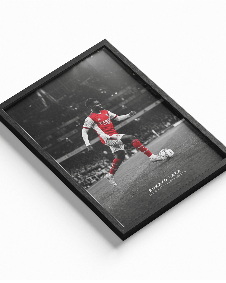 Bukayo Saka poster styled room photo 1