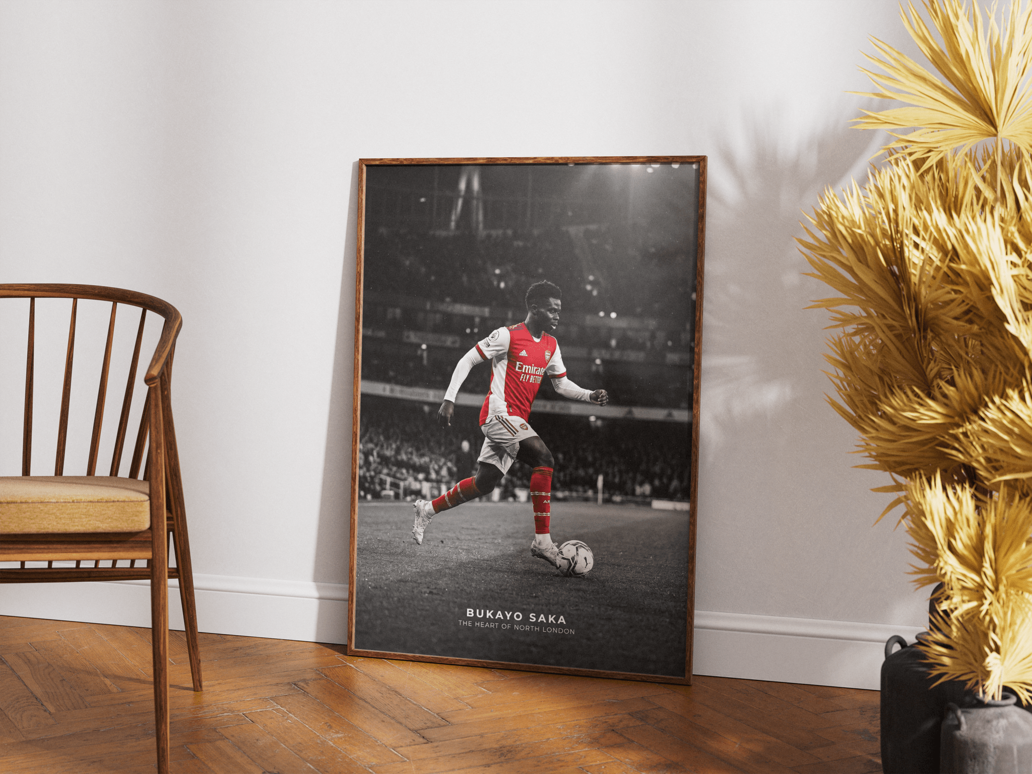 Bukayo Saka poster styled room photo 4