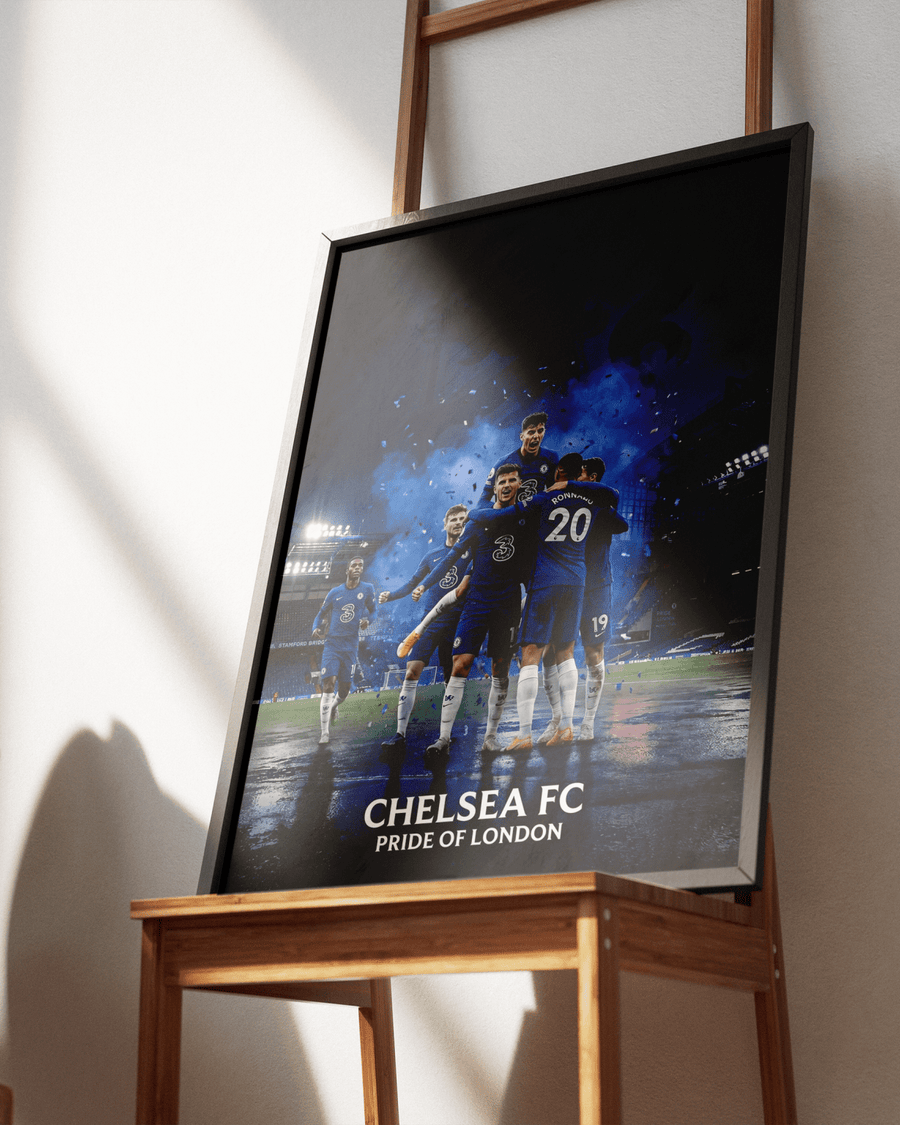 Chelsea FC poster styled room photo 3