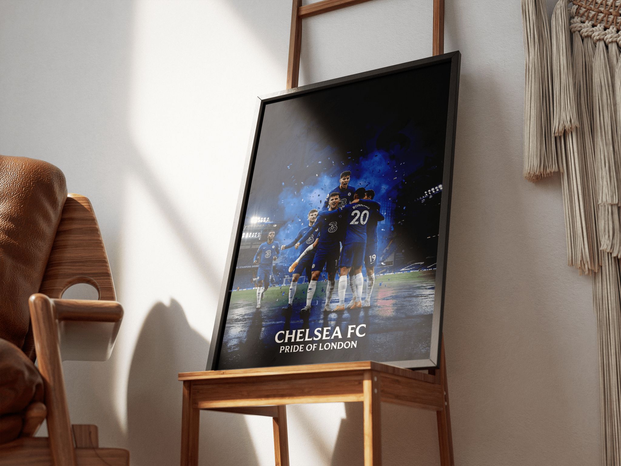 Chelsea FC poster styled room photo 3