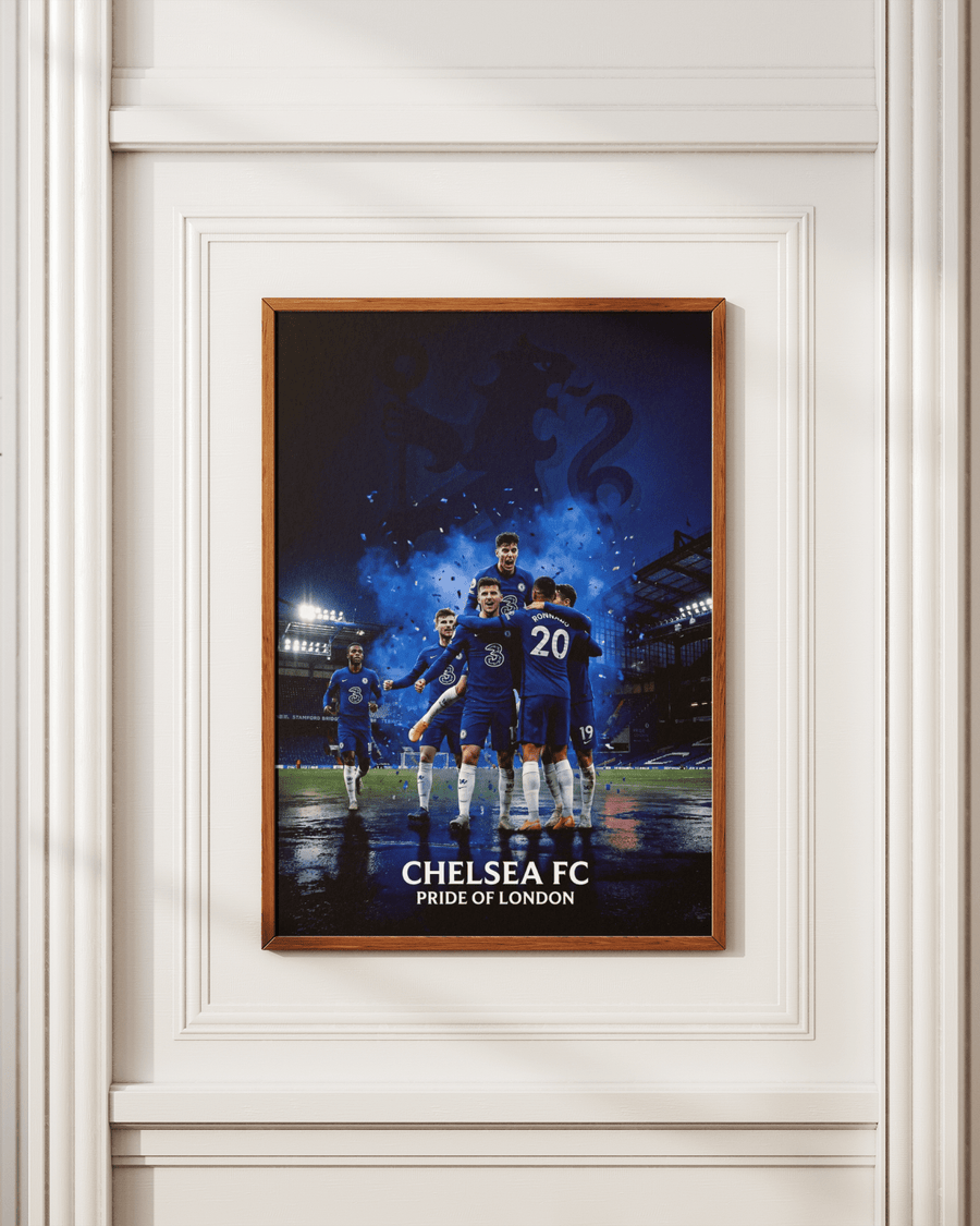 Chelsea FC poster styled room photo 5