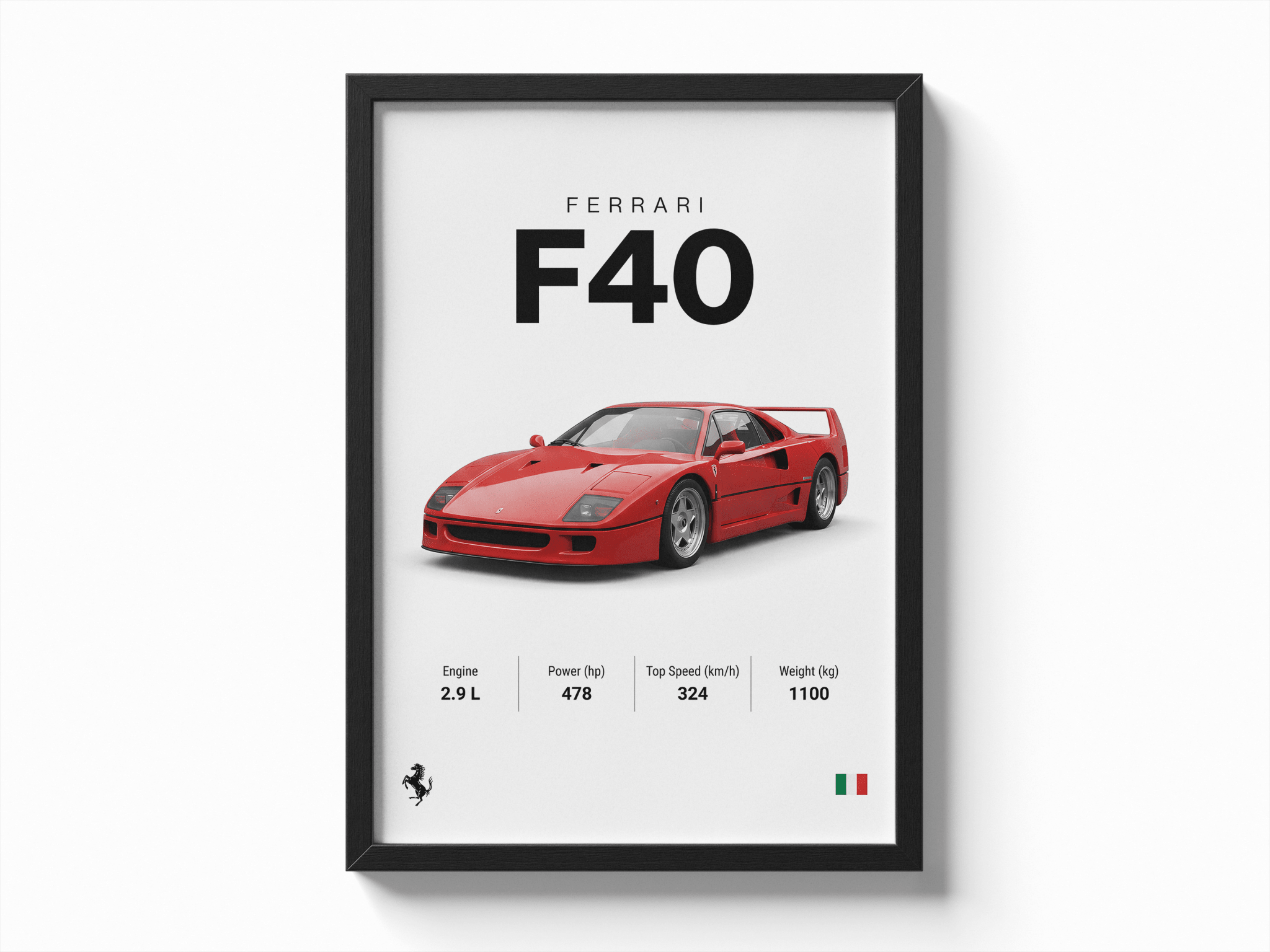 Ferrari F40 poster — Framory Prints