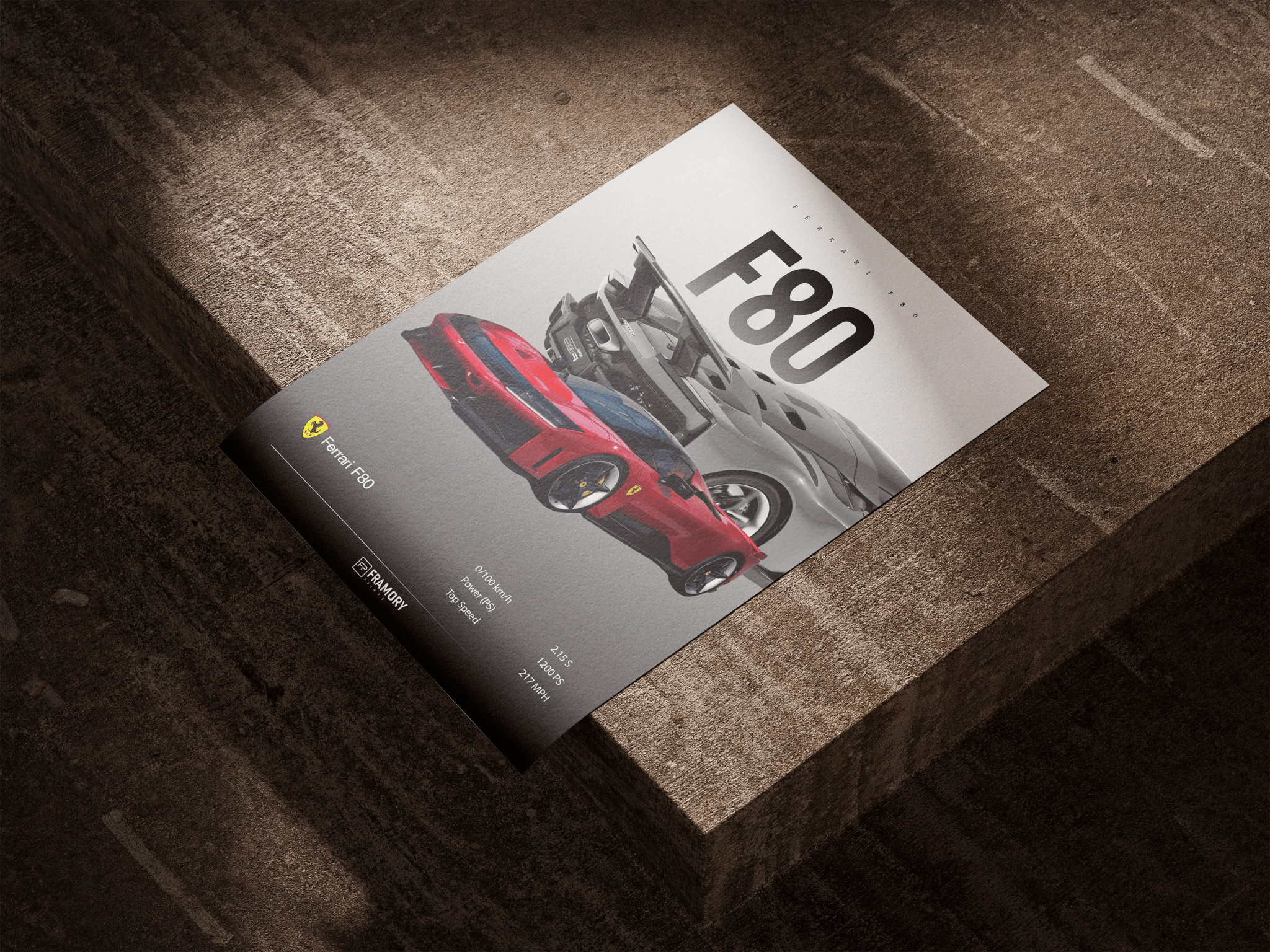 Ferrari F80 poster styled room photo 5