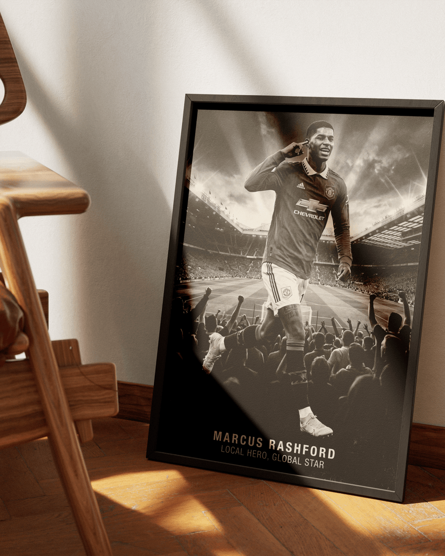 Marcus Rashford poster styled room photo 3