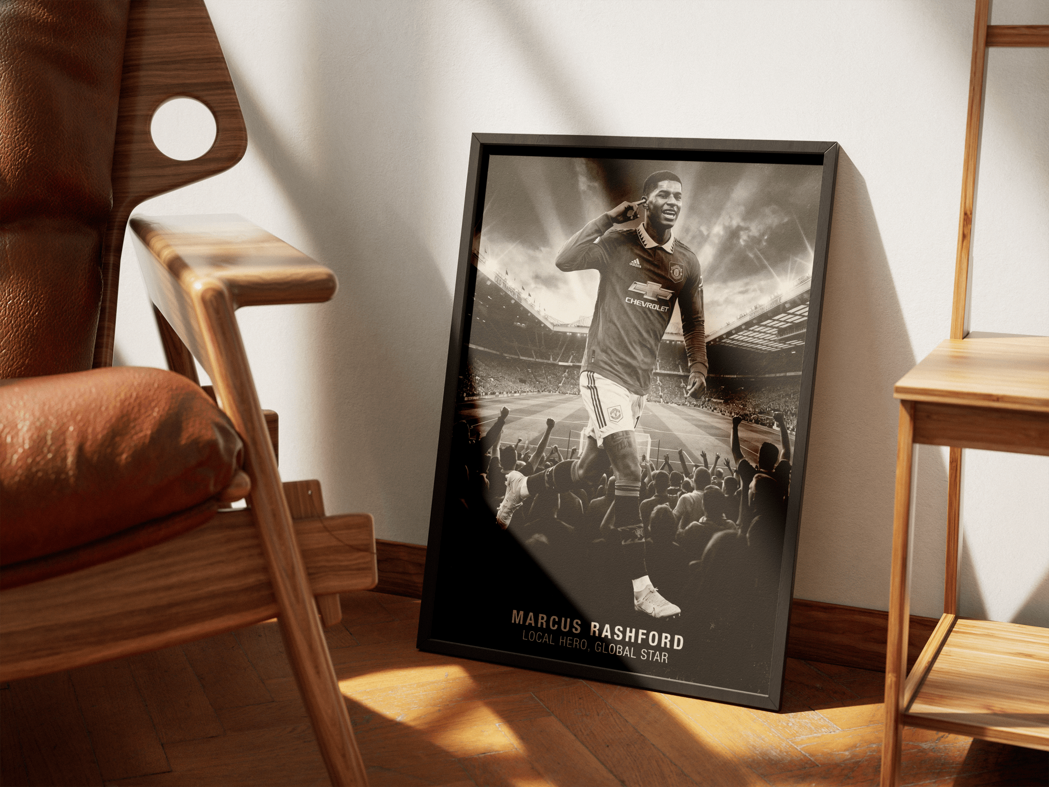 Marcus Rashford poster styled room photo 3