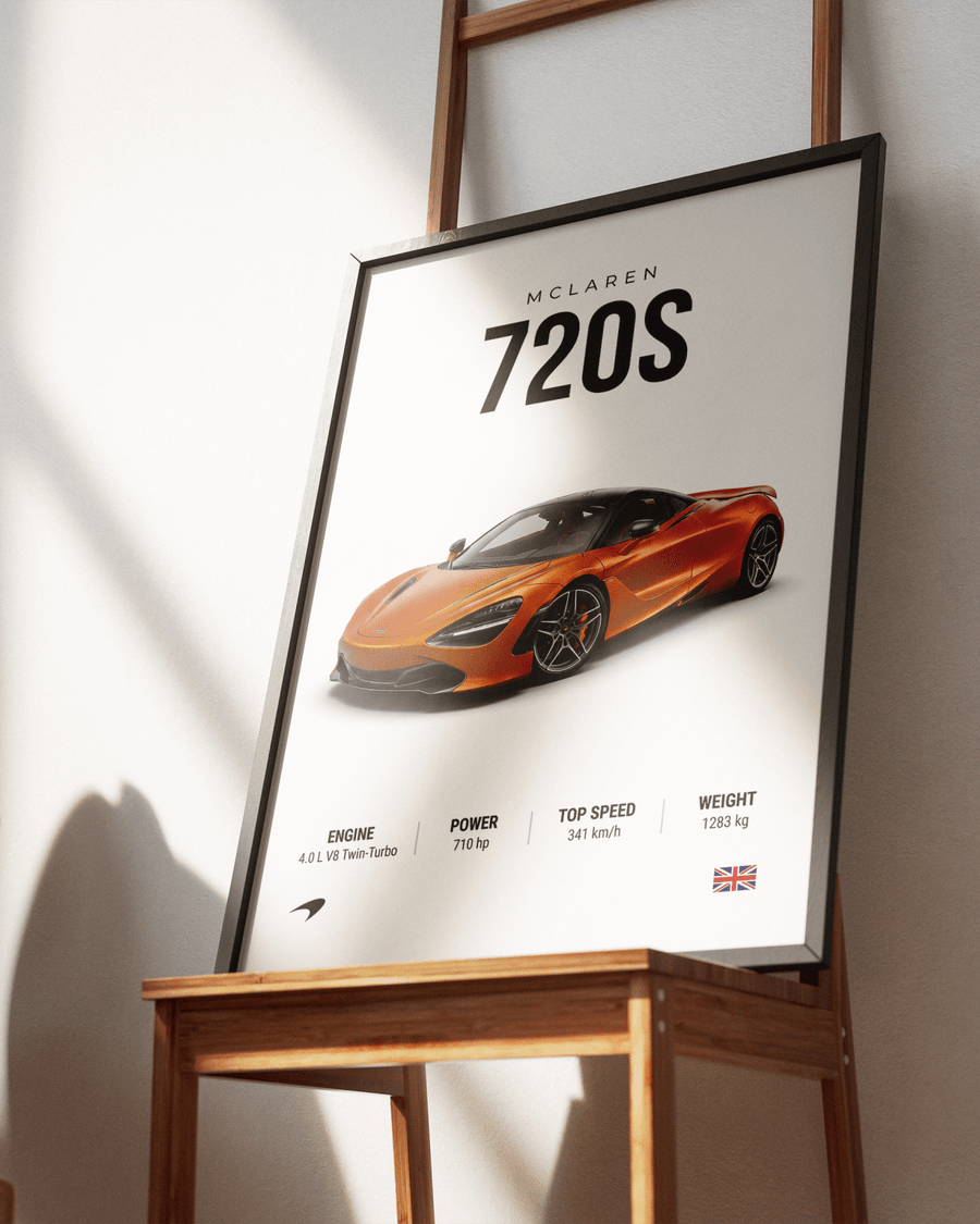 McLaren 720S poster styled room photo 4