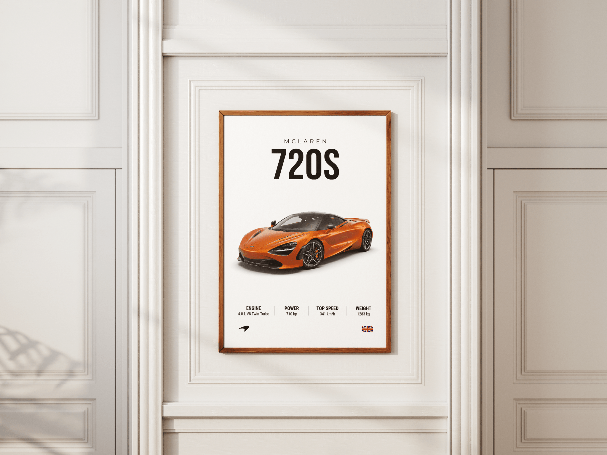 McLaren 720S poster styled room photo 6