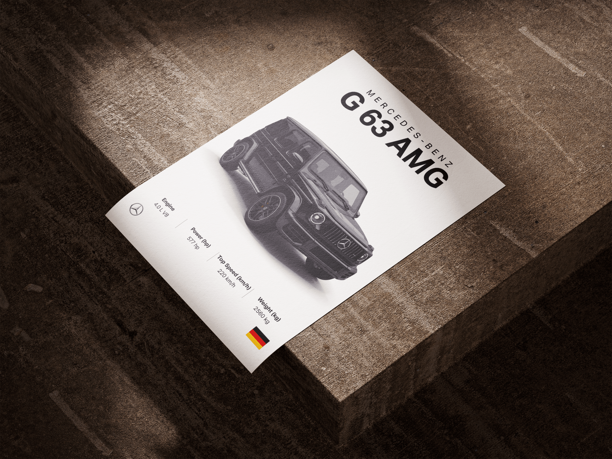 Mercedes G63 AMG poster styled room photo 2