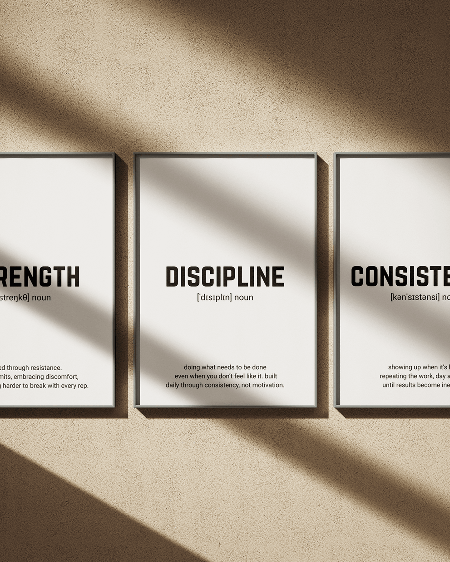 Gym Posters (SET OF 3) poster styled room photo 1