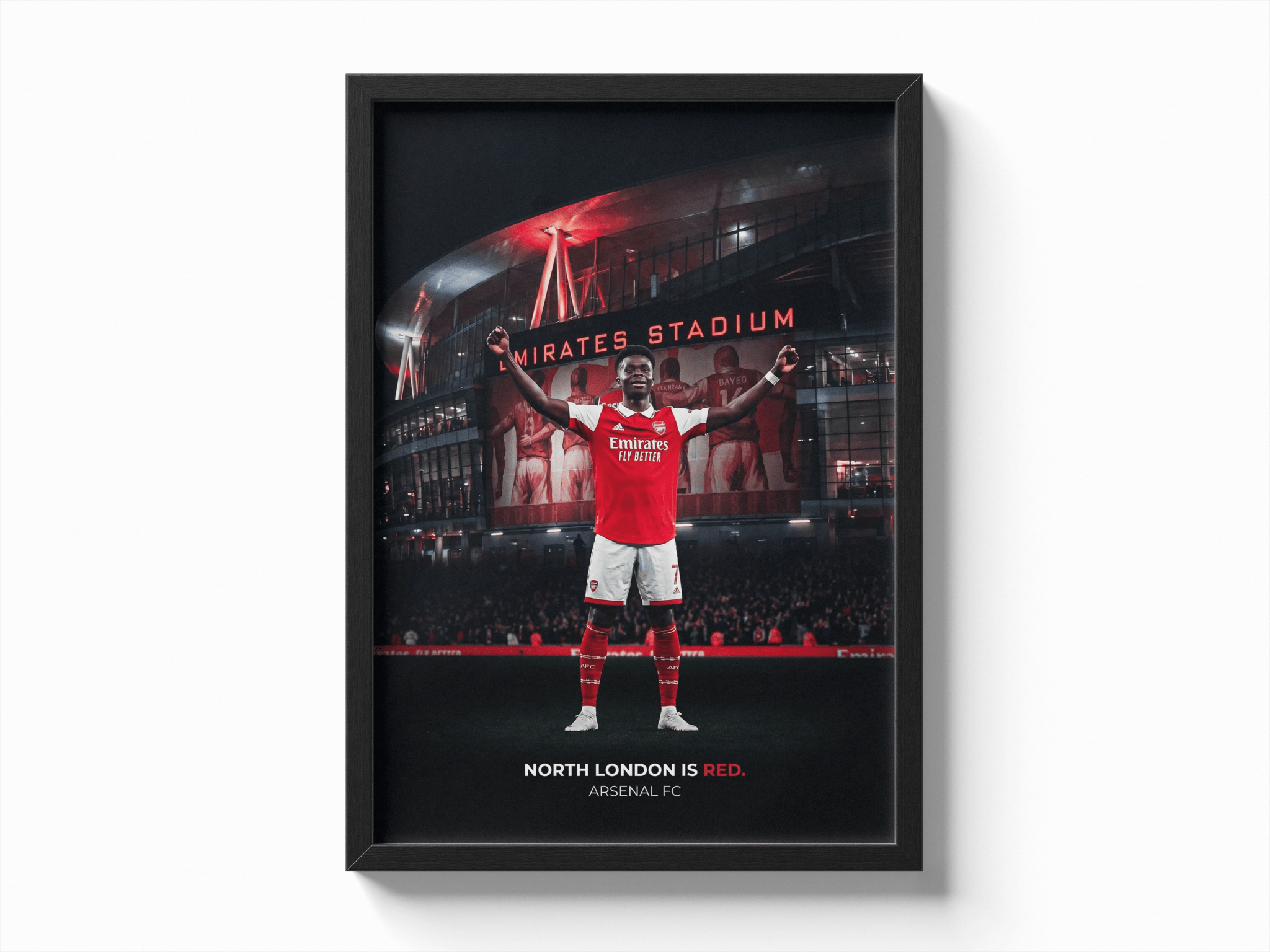 North London is Red — Arsenal FC poster — Framory Prints