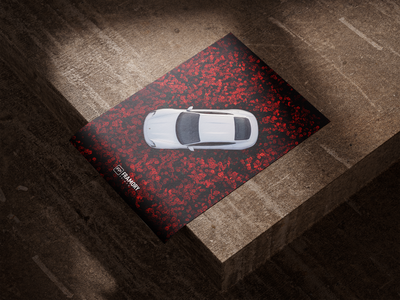Porsche Taycan Red Flowers
