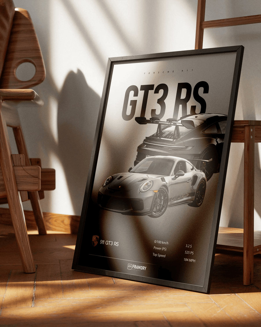 Porsche 911 GT3 RS poster styled room photo 2