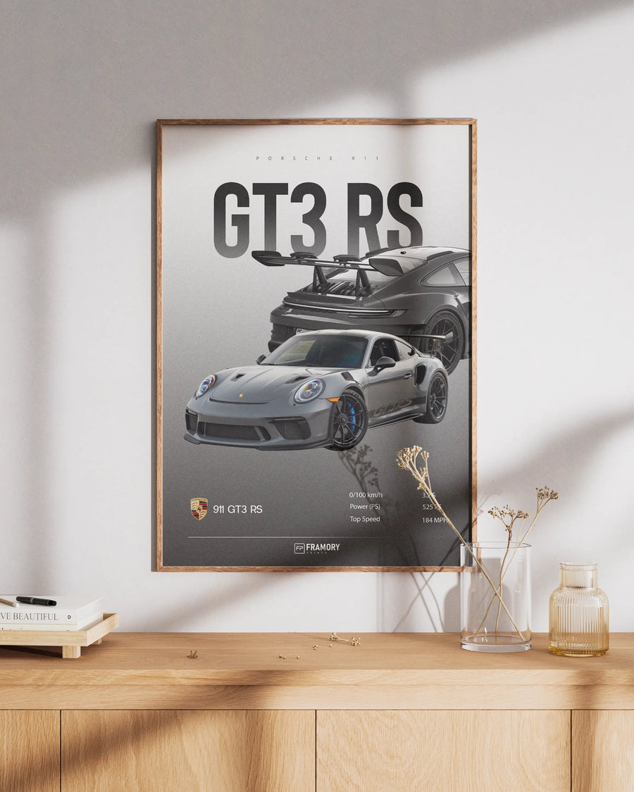 Porsche 911 GT3 RS poster styled room photo 5
