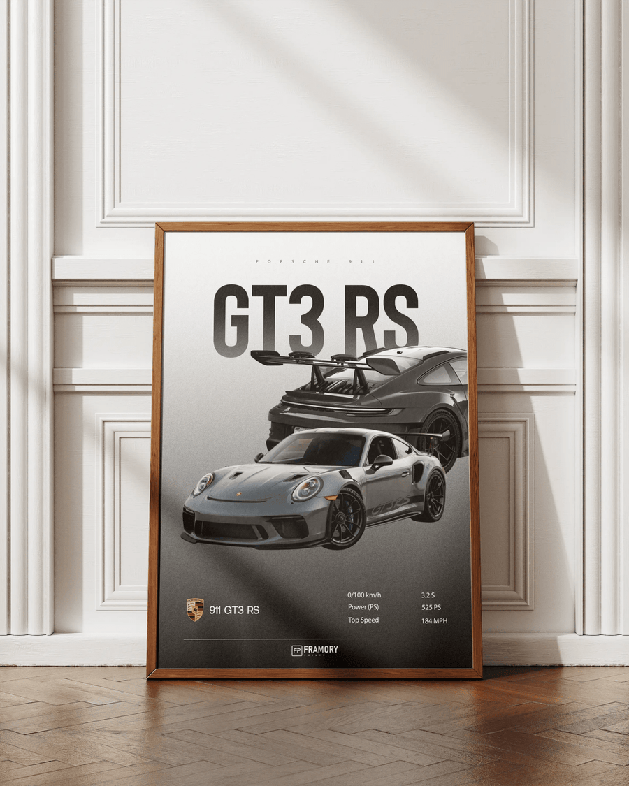 Porsche 911 GT3 RS poster styled room photo 3