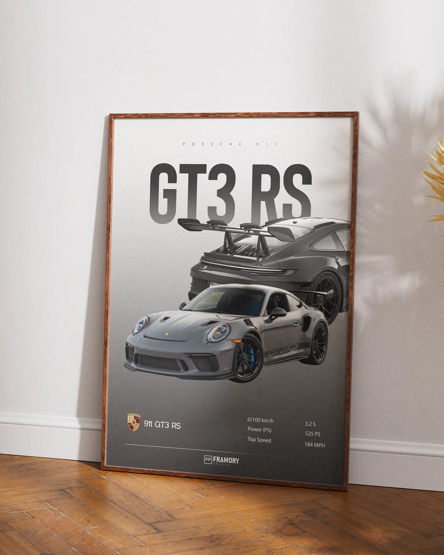 Porsche 911 GT3 RS poster styled room photo 4