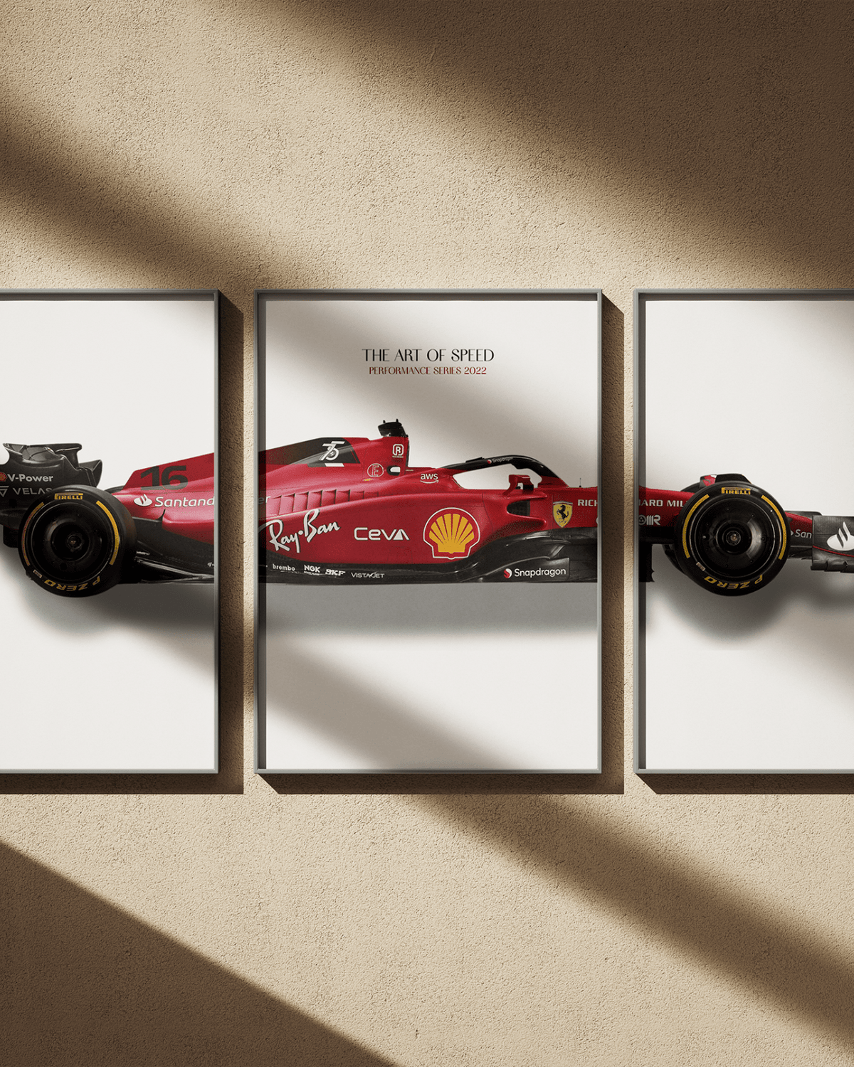 F1 2022 (SET OF 3) poster styled room photo 1