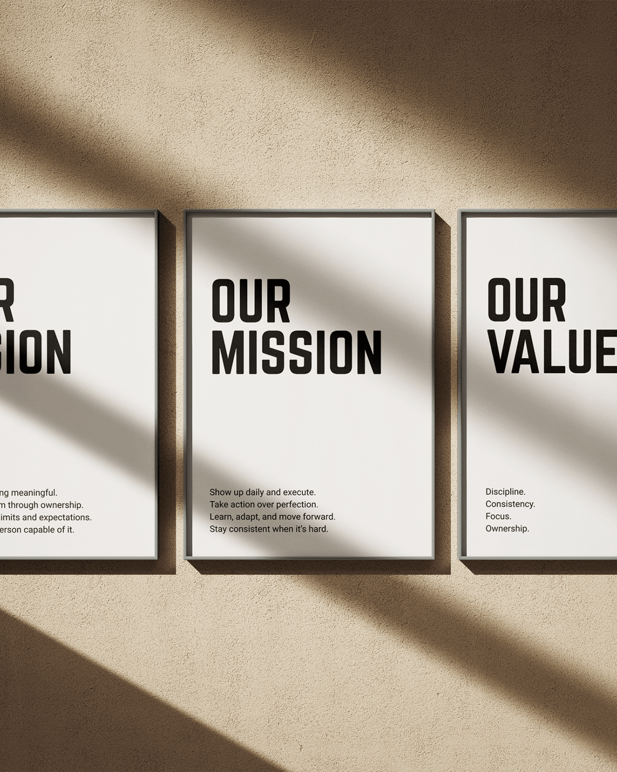 Entrepreneur Posters (SET OF 3) poster styled room photo 1