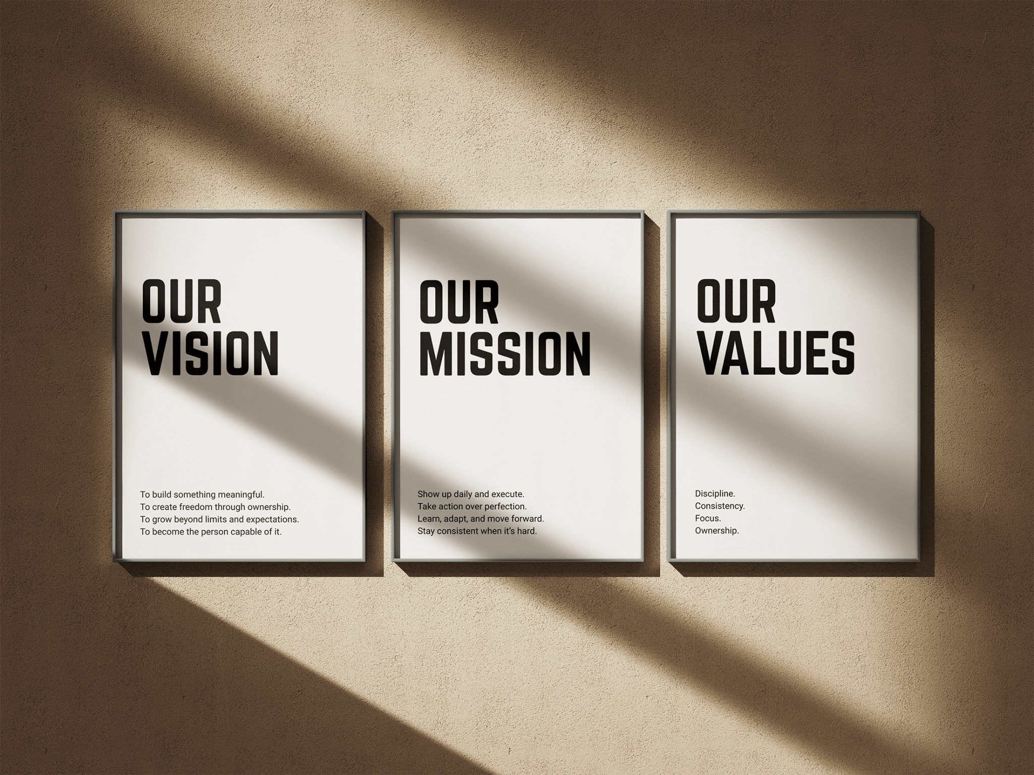 Entrepreneur Posters (SET OF 3) poster styled room photo 1