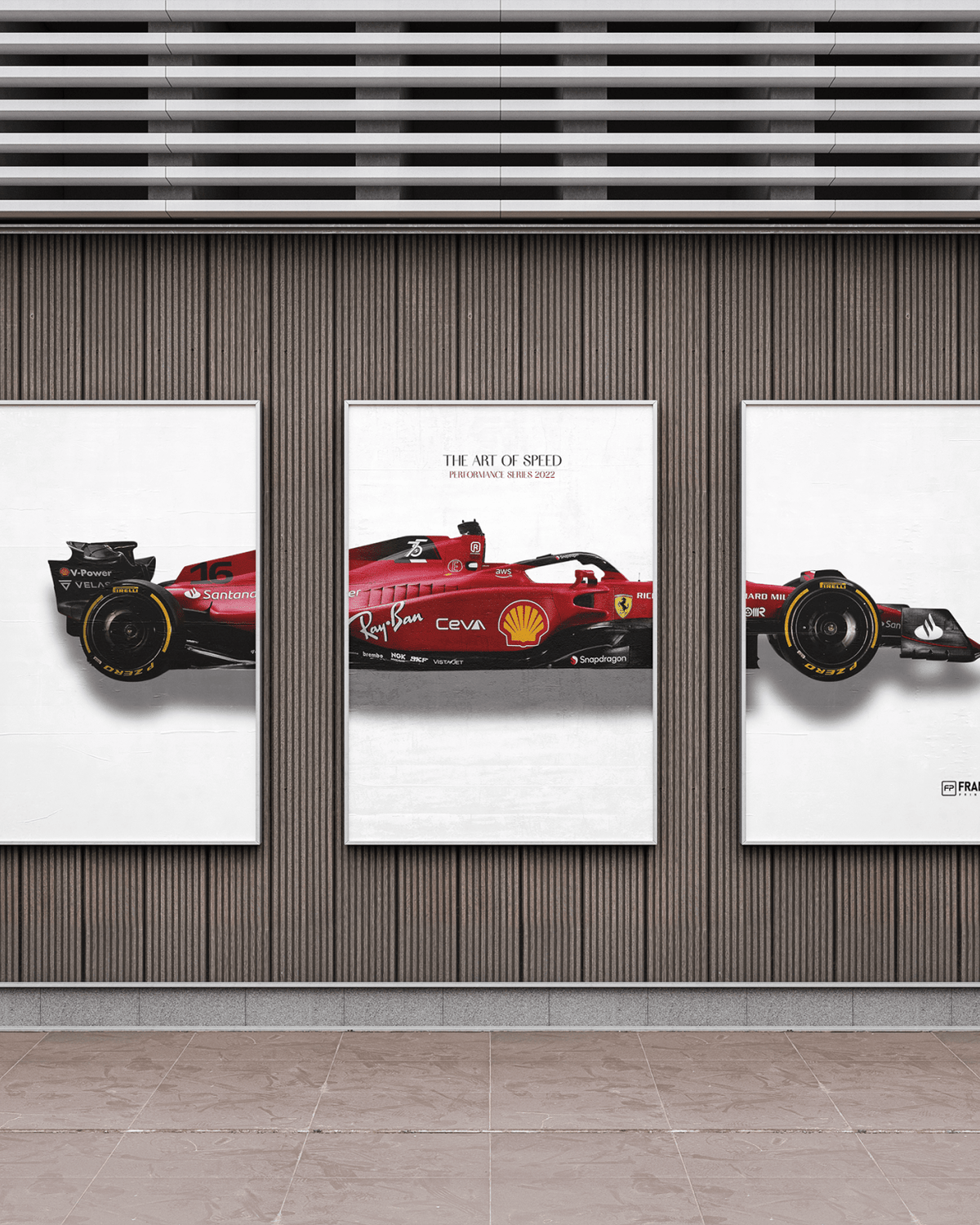 F1 2022 (SET OF 3) poster styled room photo 2
