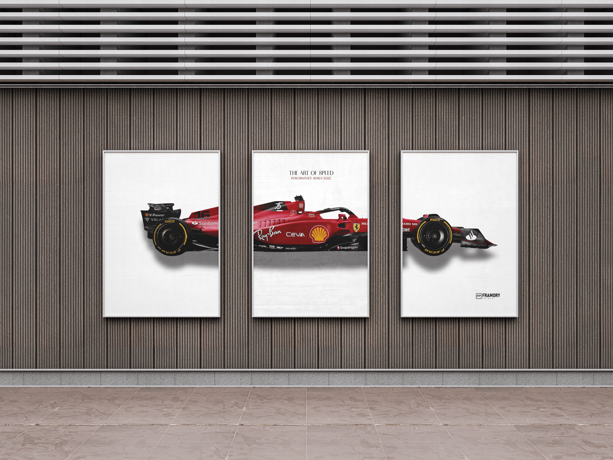 F1 2022 (SET OF 3) poster styled room photo 2