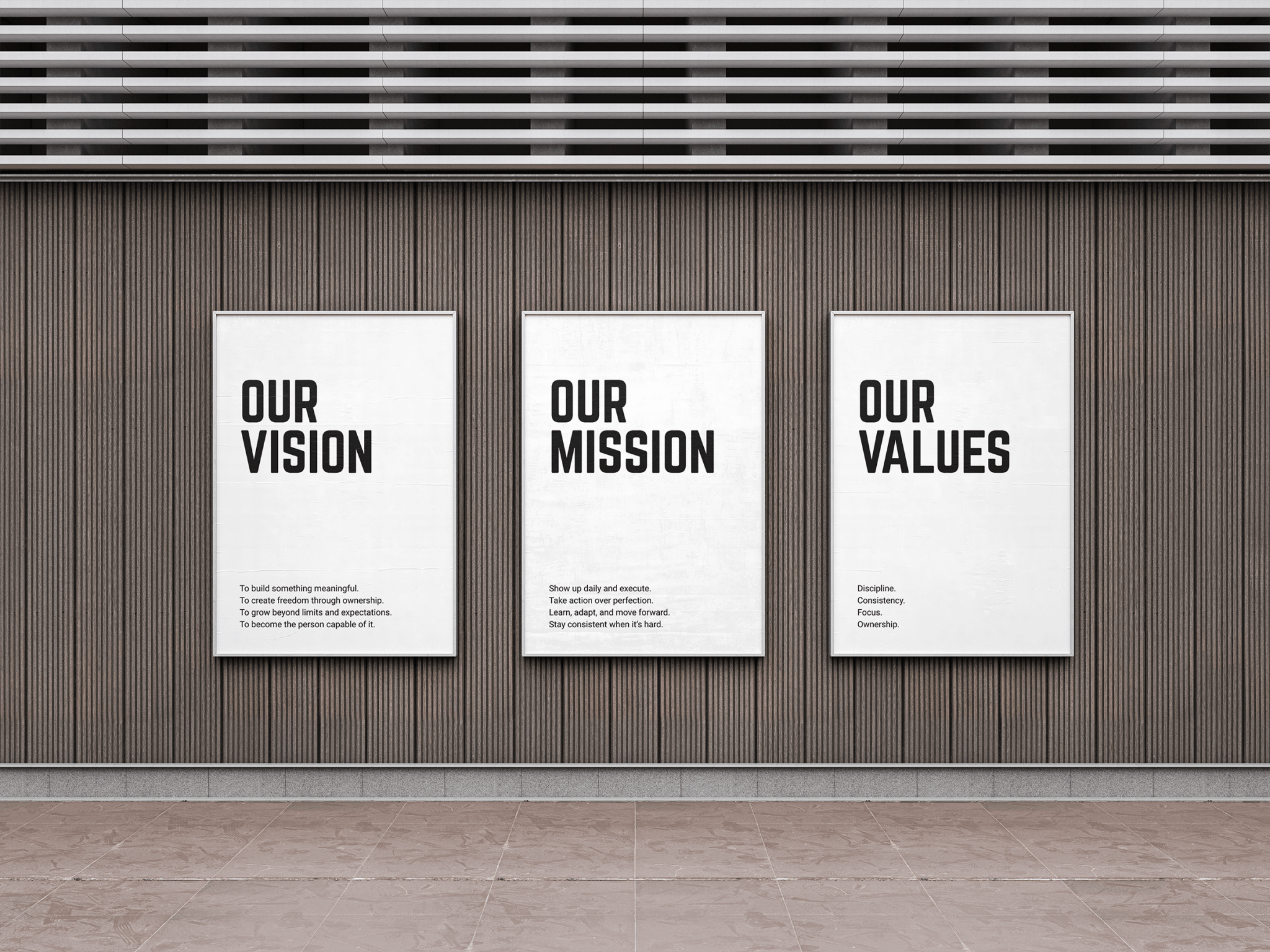 Entrepreneur Posters (SET OF 3) poster styled room photo 2