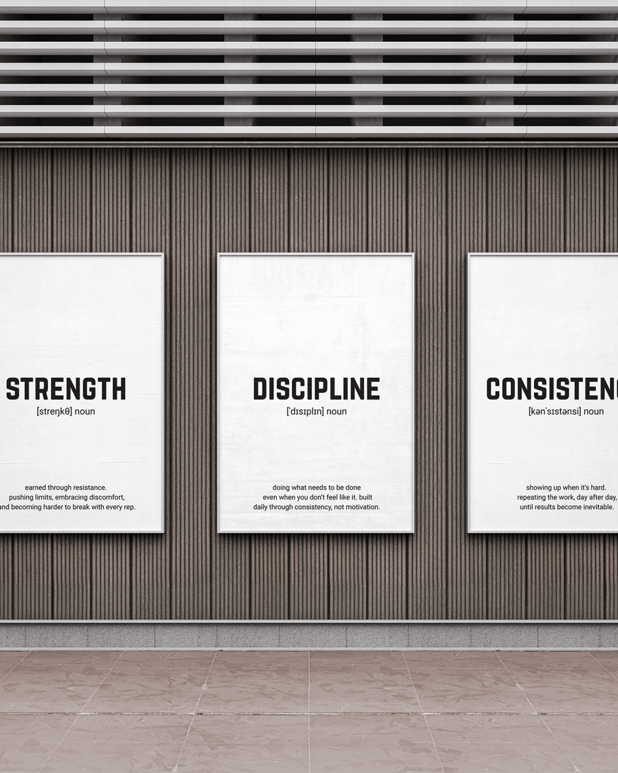 Gym Posters (SET OF 3) poster styled room photo 2