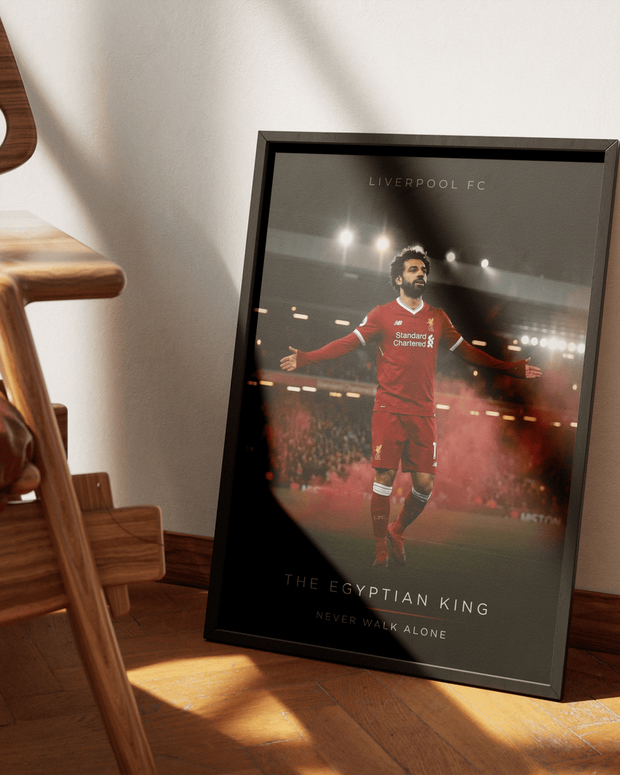 "The Egyptian King" — Mohamed Salah poster styled room photo 3