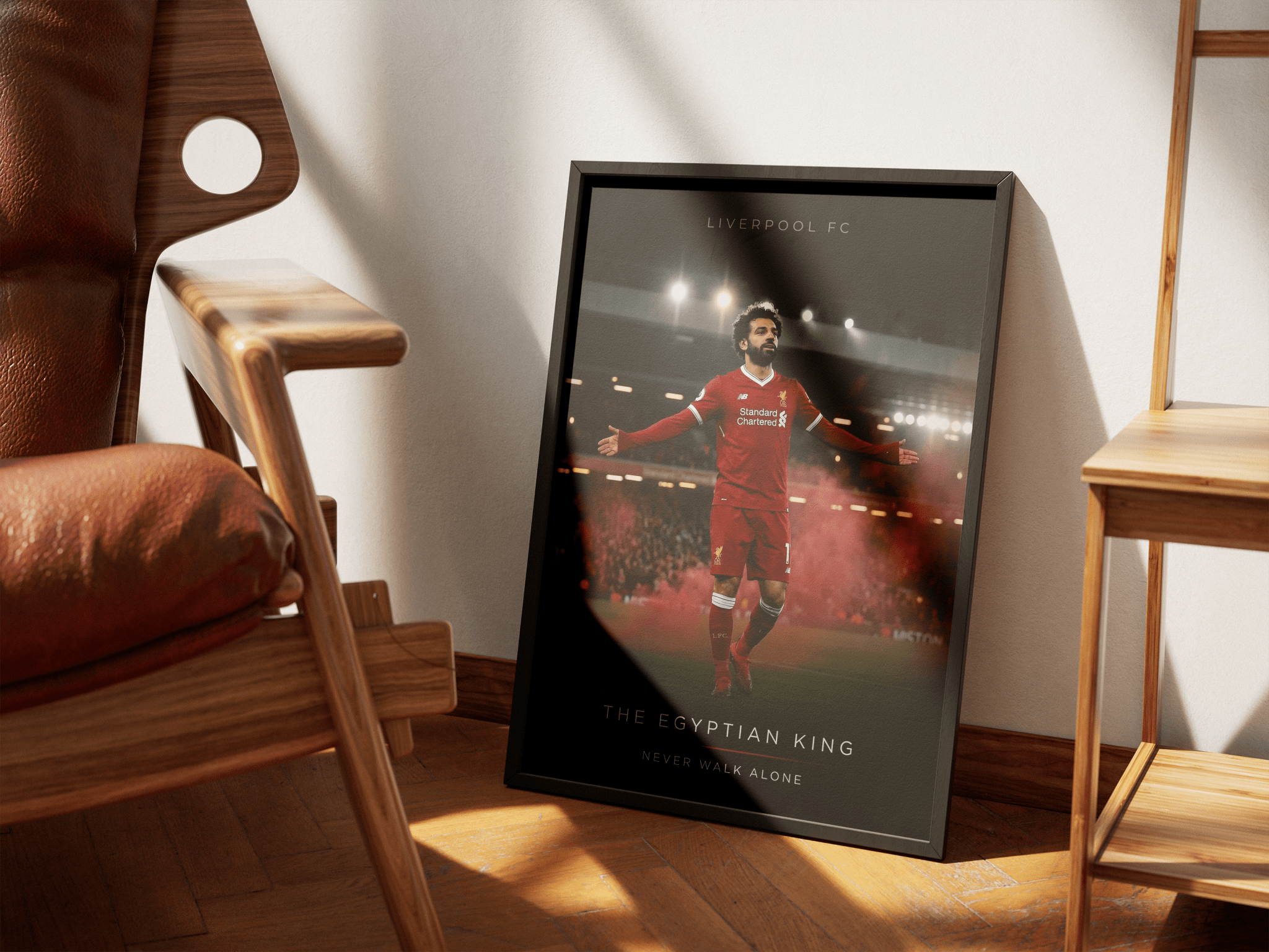 "The Egyptian King" — Mohamed Salah poster styled room photo 3