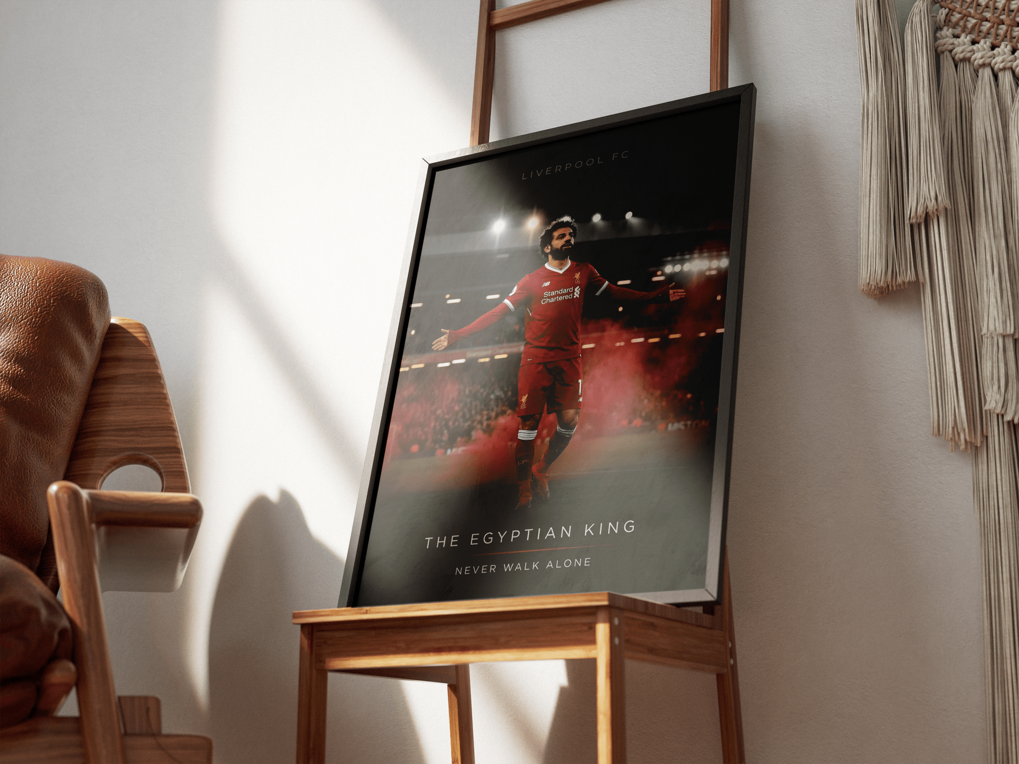 "The Egyptian King" — Mohamed Salah poster styled room photo 4