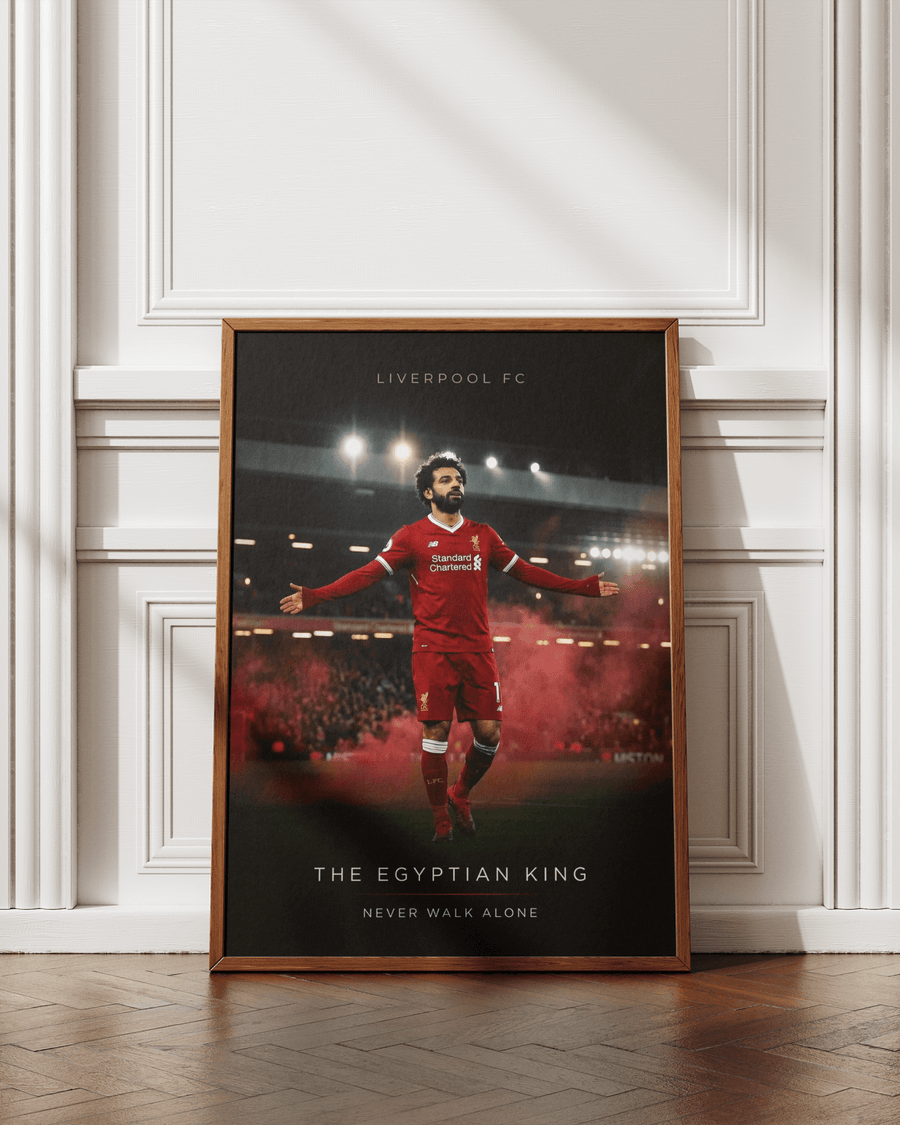 "The Egyptian King" — Mohamed Salah poster styled room photo 5