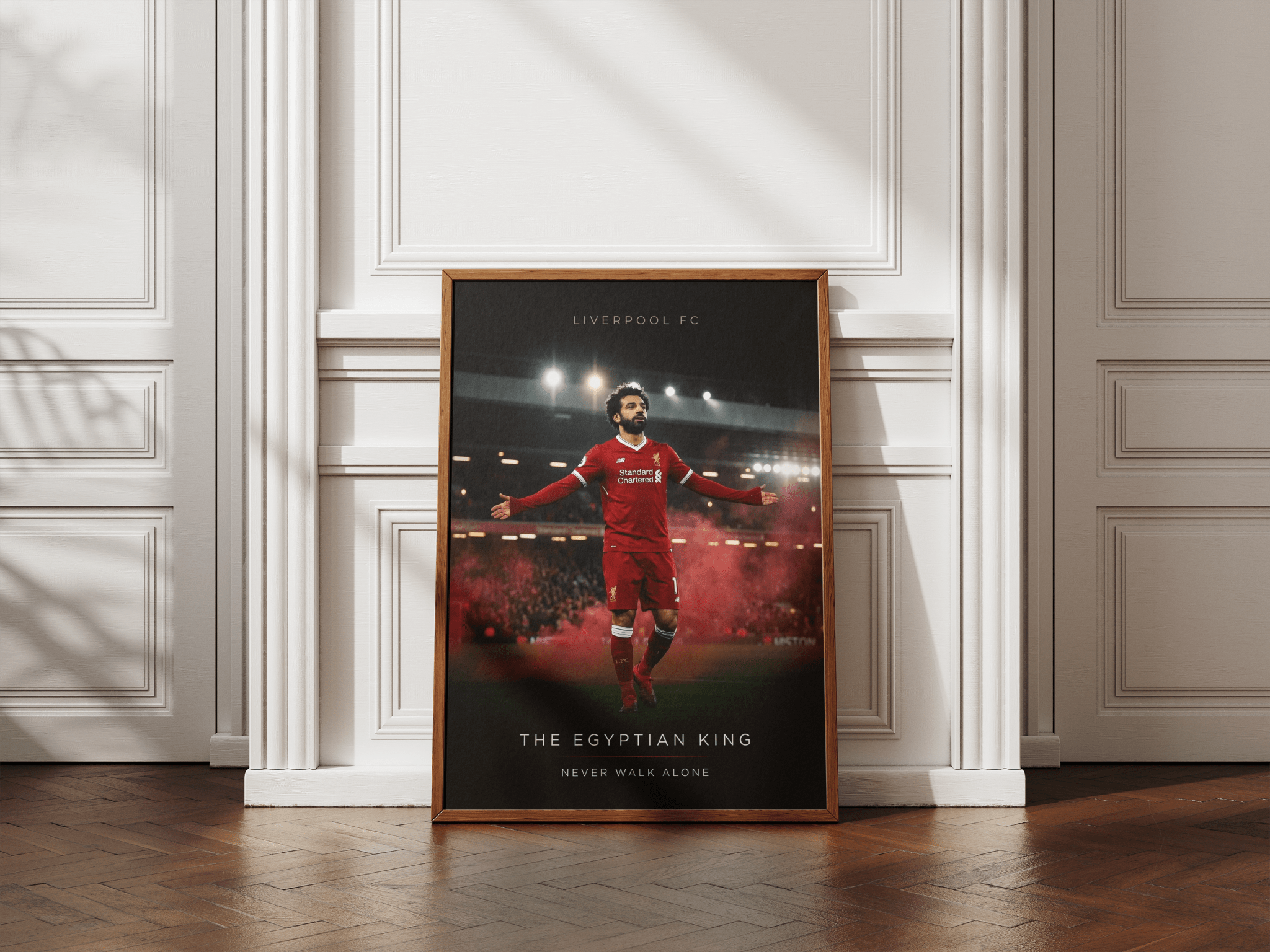 "The Egyptian King" — Mohamed Salah poster styled room photo 5