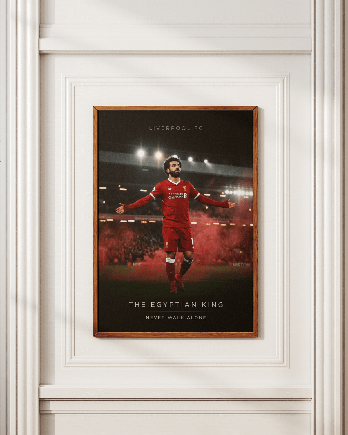 "The Egyptian King" — Mohamed Salah poster styled room photo 2