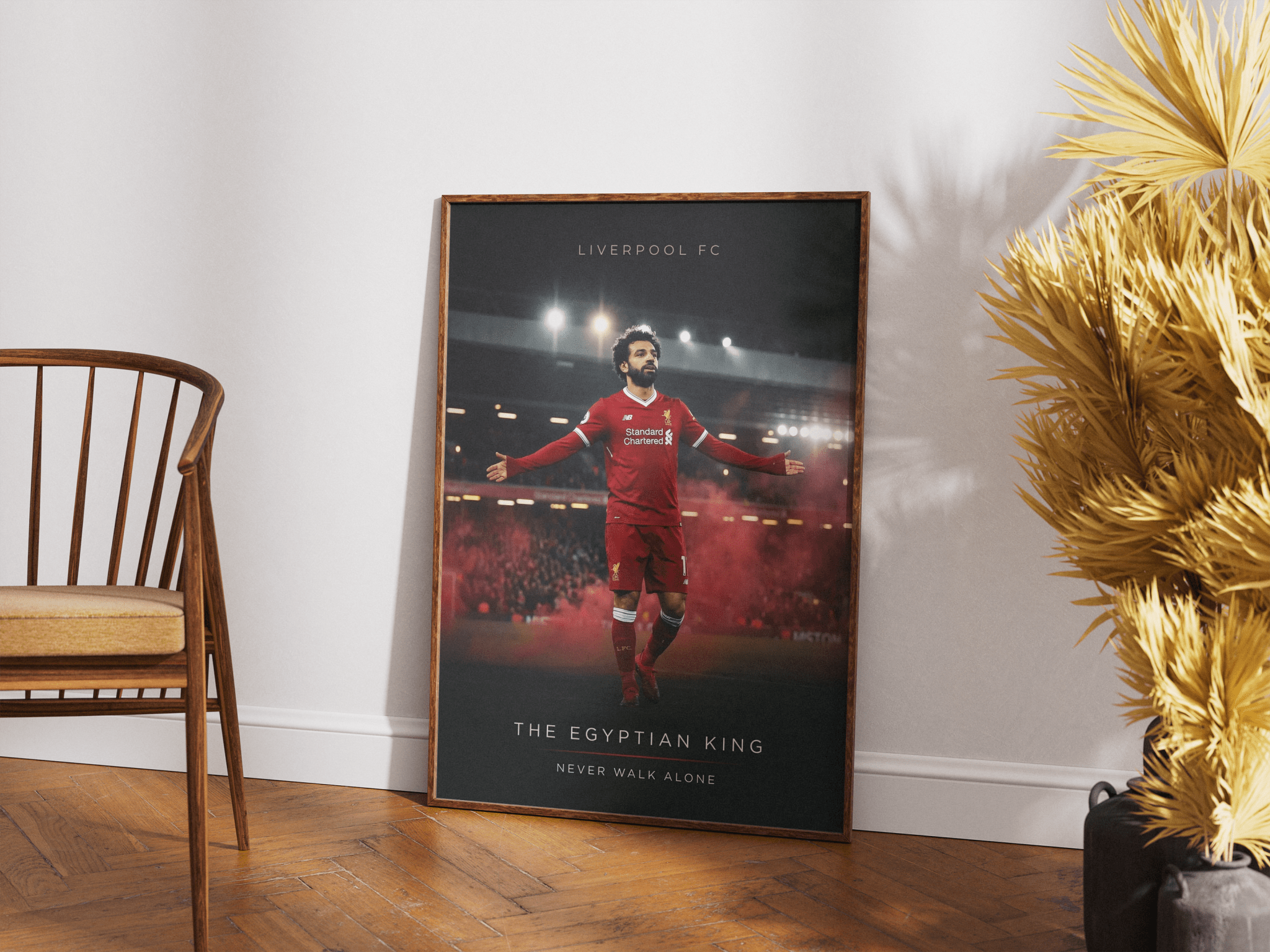 "The Egyptian King" — Mohamed Salah poster styled room photo 6