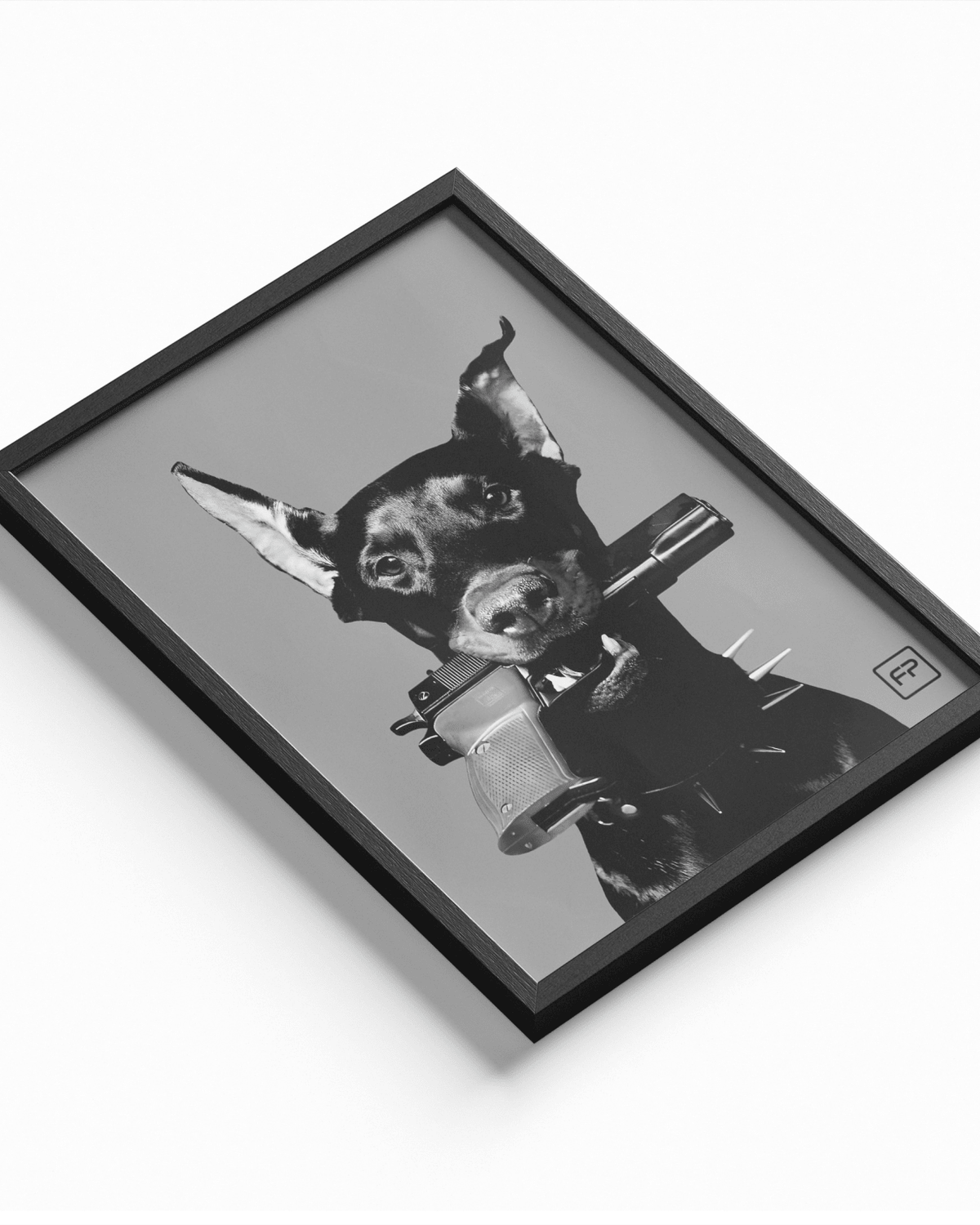 Street Art Dog poster styled room photo 1